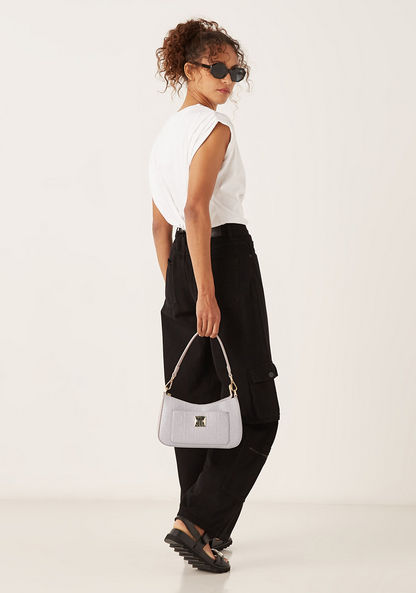 Elle Textured Shoulder Bag with Detachable Straps and Pouch-Women%27s Handbags-image-5