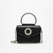 Celeste Embellished Satchel Bag with Detachable Chain Strap and Button Closure-Women%27s Handbags-thumbnail-1