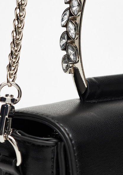 Celeste Embellished Satchel Bag with Detachable Chain Strap and Button Closure-Women%27s Handbags-image-3