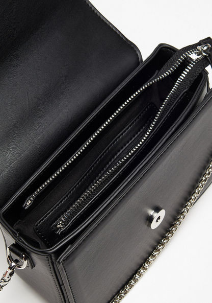 Celeste Embellished Satchel Bag with Detachable Chain Strap and Button Closure-Women%27s Handbags-image-5
