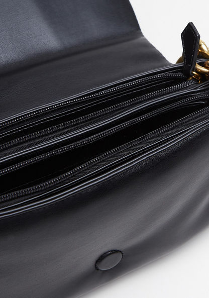 Celeste Solid Satchel Bag with Detachable Strap and Flap Closure-Women%27s Handbags-image-3