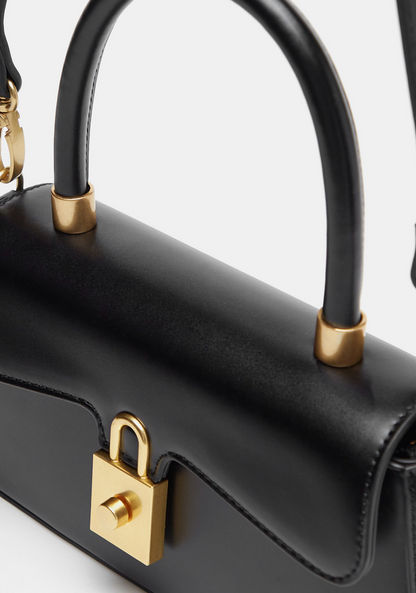 Celeste Solid Satchel Bag with Lock Accent and Handle-Women%27s Handbags-image-3