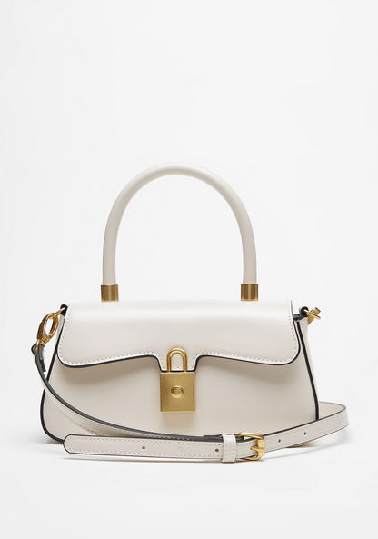 Celeste Solid Satchel Bag with Lock Accent and Handle-Women%27s Handbags-image-1