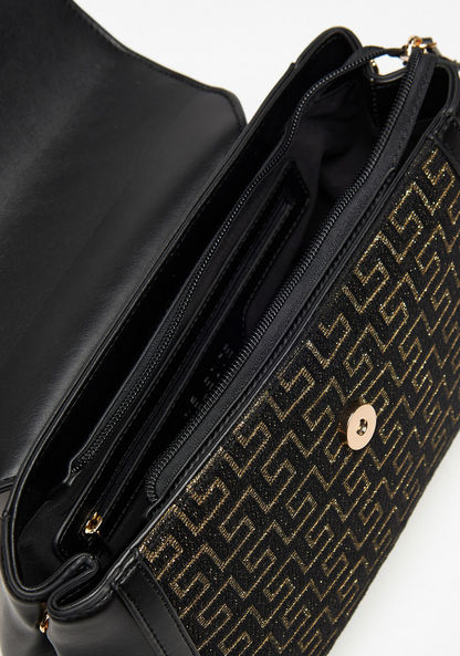 Celeste Textured Satchel Bag with Detachable Strap and Flap Closure-Women%27s Handbags-image-5