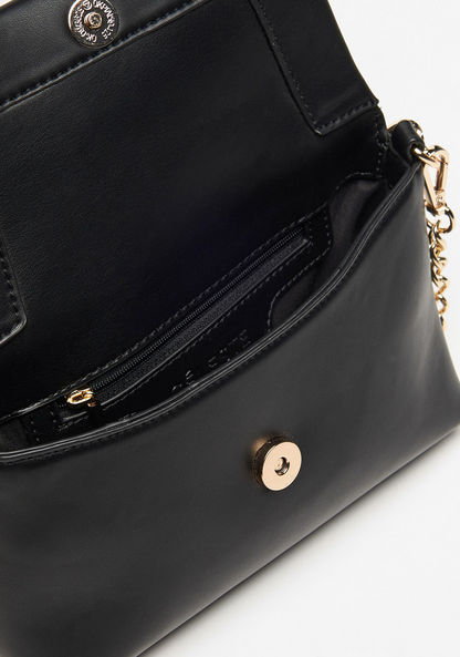 Celeste Satchel Bag with Detachable Chain Strap and Flap Closure-Women%27s Handbags-image-5