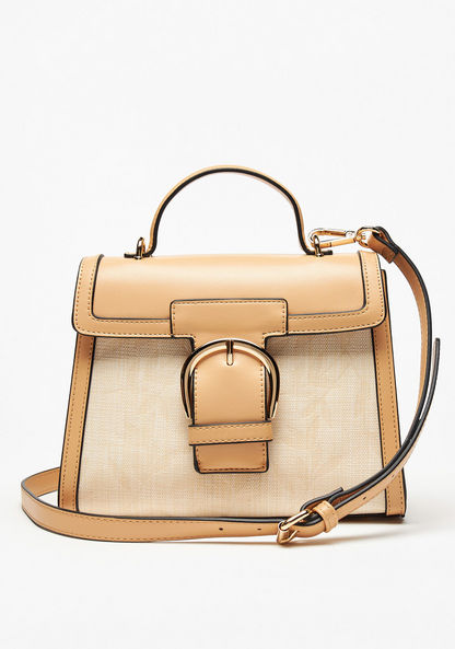 Celeste Buckle Accented Satchel Bag-Women%27s Handbags-image-0