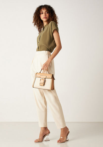 Celeste Buckle Accented Satchel Bag-Women%27s Handbags-image-4