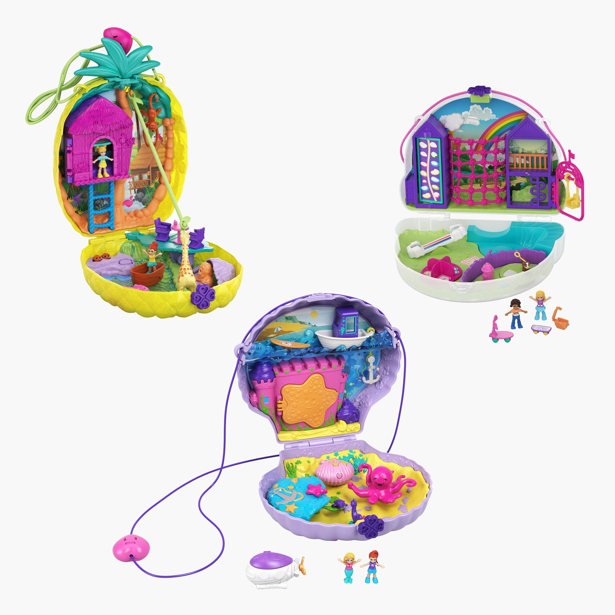 Polly Pocket Assorted 4-Piece Large Wearable Compact Fashion Doll Playset-toys-dollsandplaysets-dollplaysets-image-1