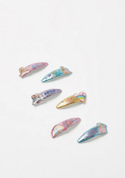 Barbie Embellished Hair Clip - Set of 6-Hair Accessories-image-0