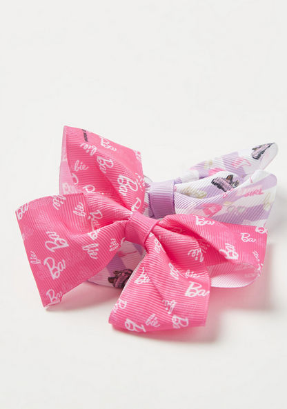 Barbie Printed Bow Hair Clip - Set of 2-Hair Accessories-image-2