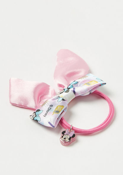 Disney Minnie Mouse Print Scrunchie with Knot and Charm Detail-Hair Accessories-image-2