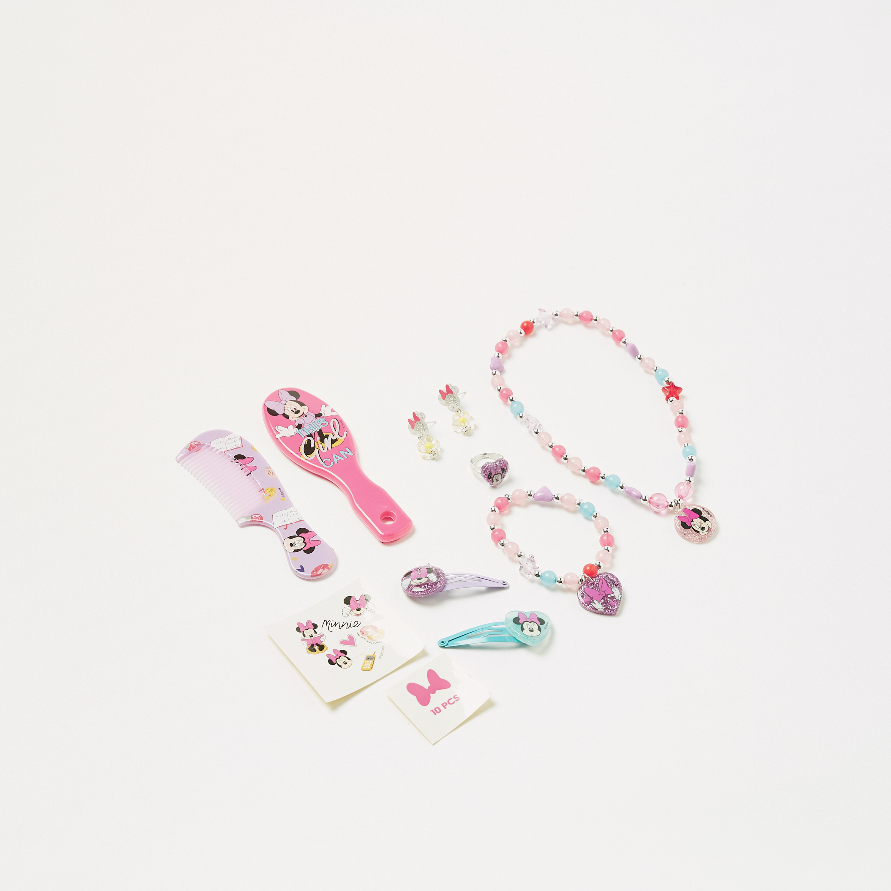 Disney Minnie Mouse Print 10-Piece Accessory Set-baby-girls-accessories-hairaccessories-image-2