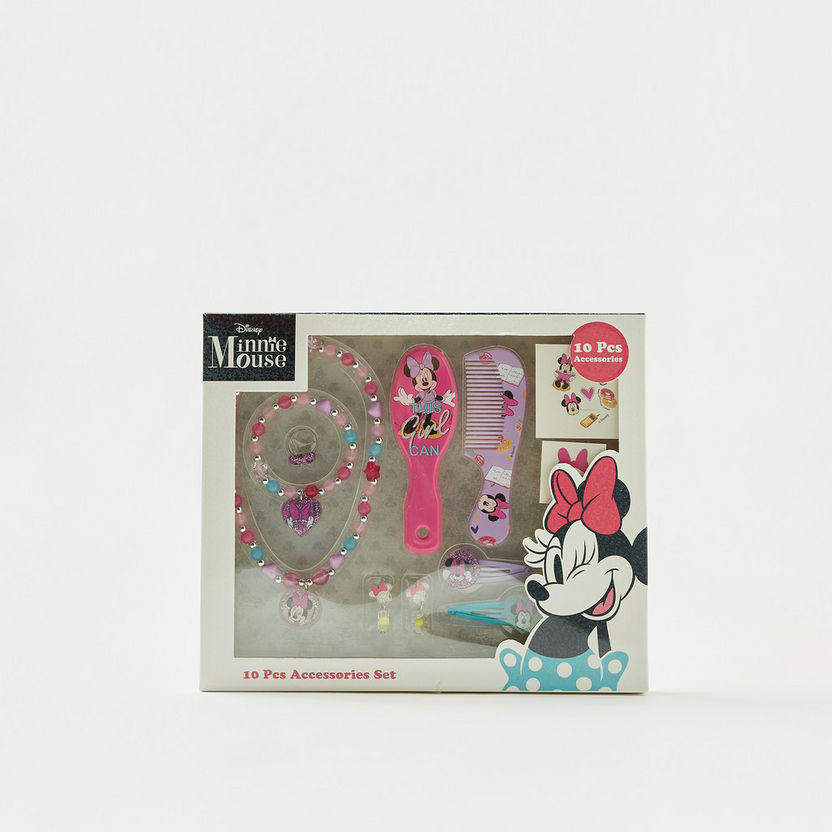 Disney Minnie Mouse Print 10-Piece Accessory Set-Hair Accessories-image-0