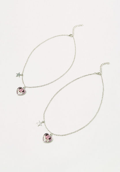 Disney Metallic Necklace with Minnie Mouse Print Pendant - Set of 2-Jewellery-image-0