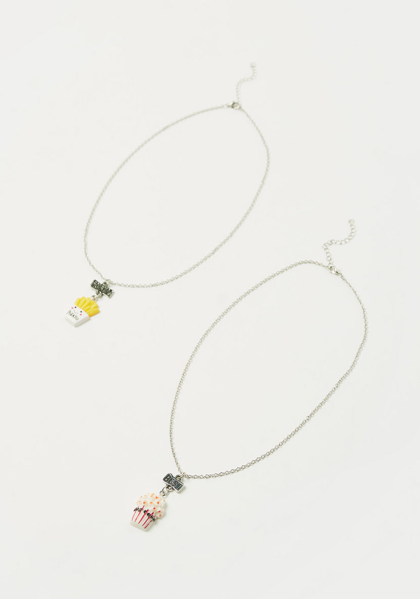 Charmz Metal Necklace with BFF Pendant - Set of 2-Jewellery-image-0