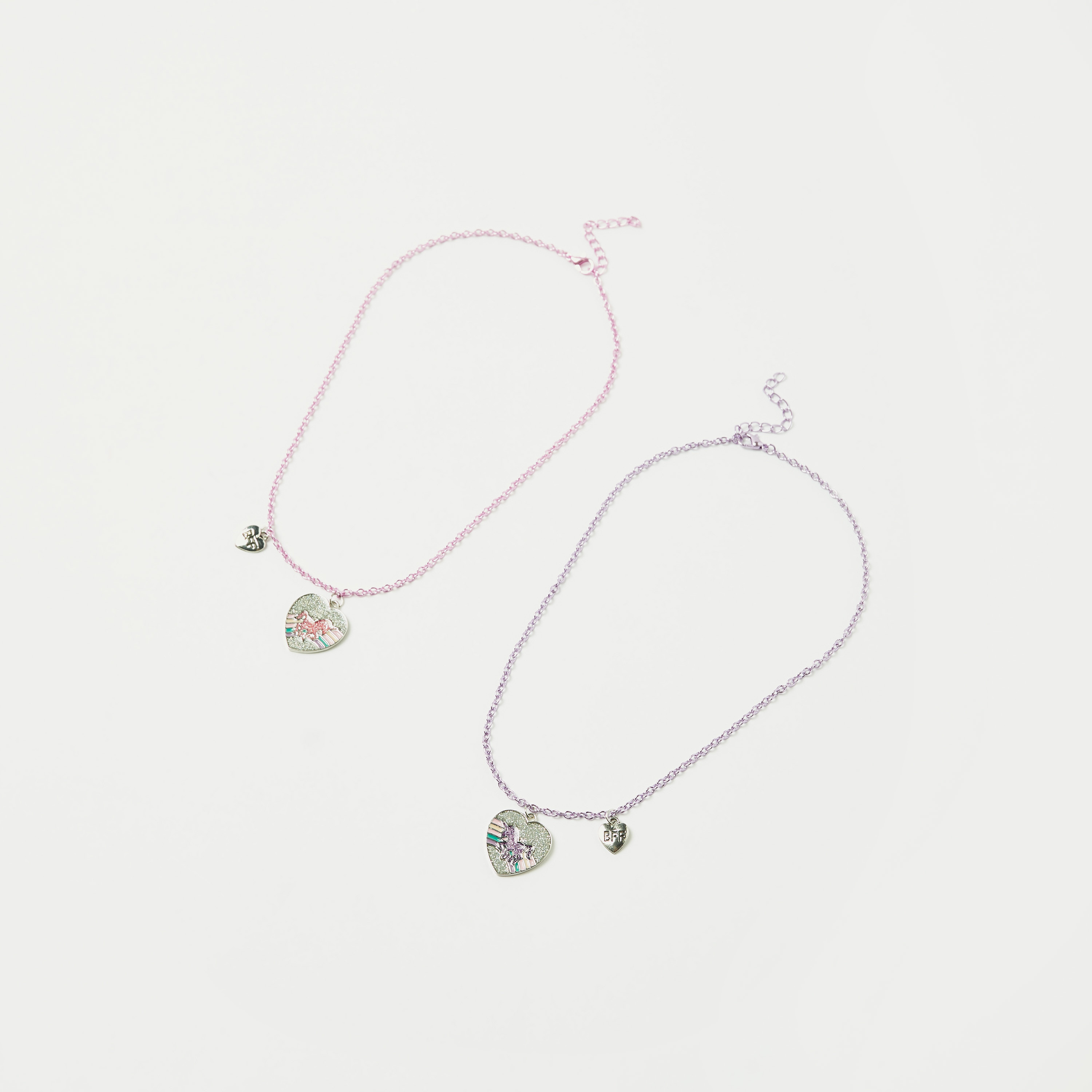Silver Best Friends Ombre Mystical Gem Pendant Necklaces - 3 Pack | Claire's  US