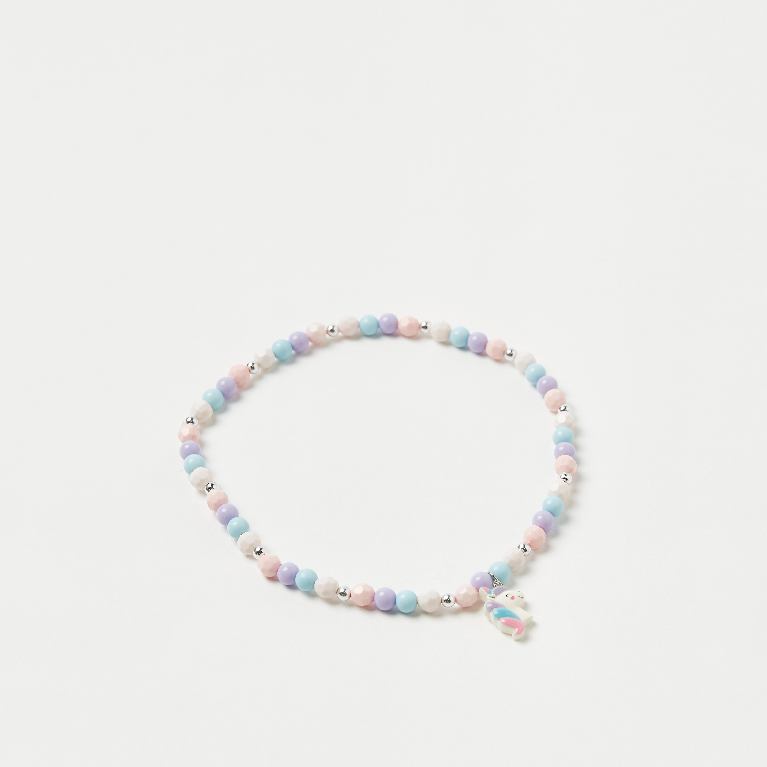 طقم عقد مزين بالخرز ودلّاية يونيكورن مع سوار من تشارمز-girls-accessories-jewellery-image-2
