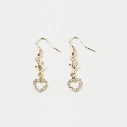 Charmz Embellished Dangler Earrings with Fish Hook-Jewellery-image-0