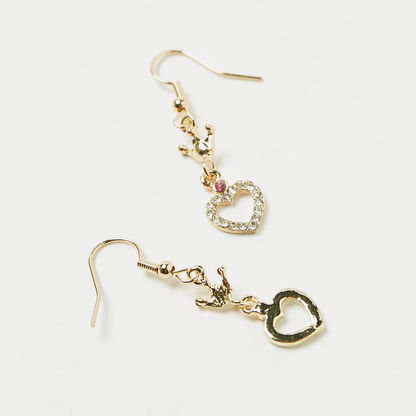 Charmz Embellished Dangler Earrings with Fish Hook-Jewellery-image-2