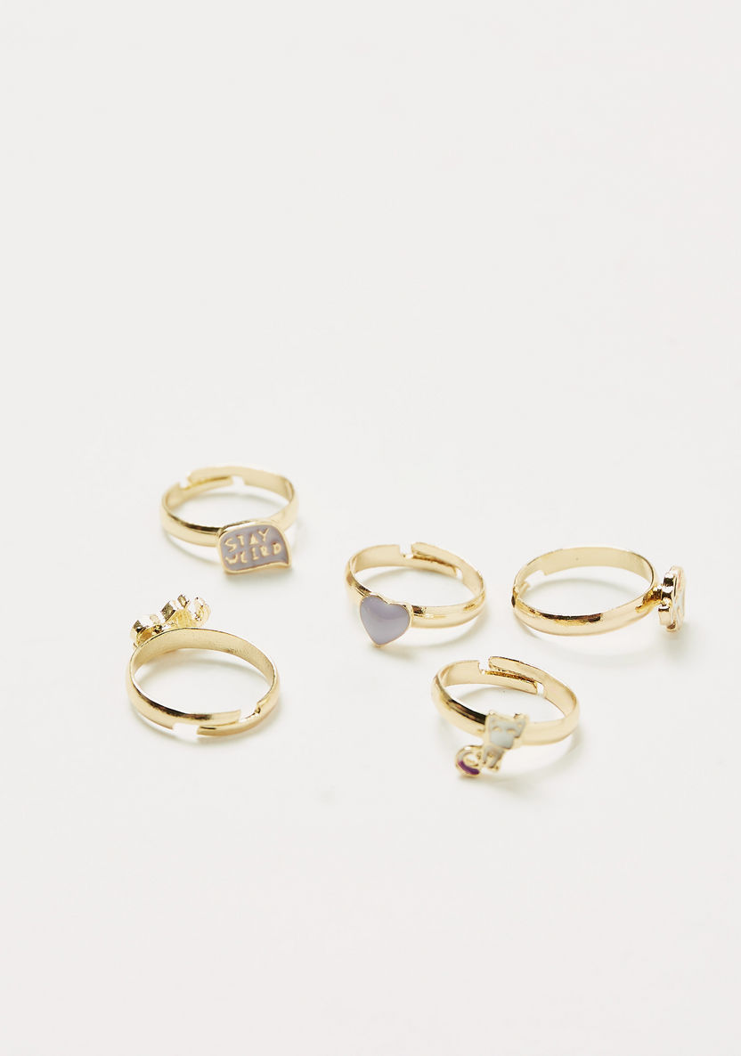 Charmz Assorted Ring - Set of 5-Jewellery-image-2