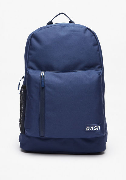 Dash Textured Backpack with Zip Closure and Adjustable Shoulder Straps-Boy%27s Backpacks-image-0