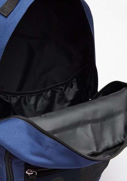 Kappa Textured Backpack with Adjustable Shoulder Straps and Zip Closure-Girl%27s Backpacks-image-4
