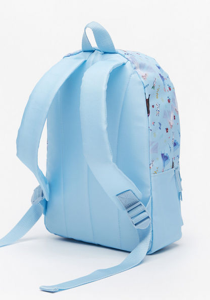Disney All-Over Frozen Print Backpack with Adjustable Shoulder Straps and Zip Closure