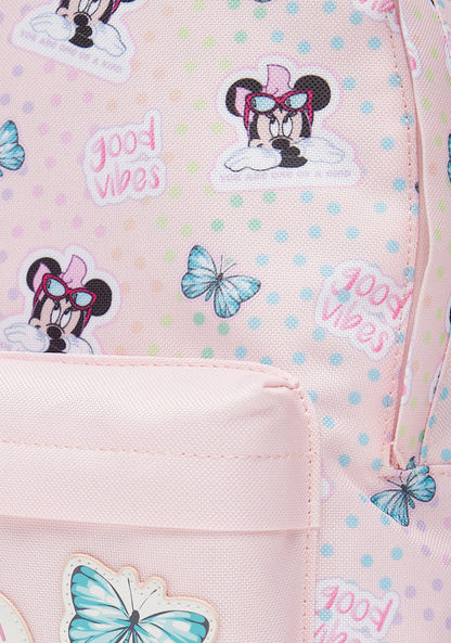 Disney All-Over Minnie Mouse Print Backpack with Adjustable Shoulder Straps