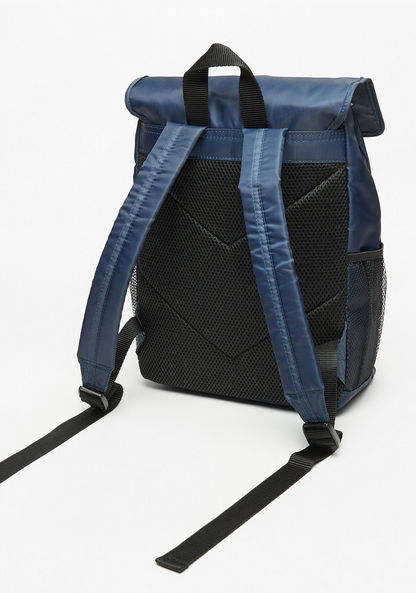 Lee Cooper Logo Print Backpack with Adjustable Straps and Buckle Closure-Boy%27s Backpacks-image-1