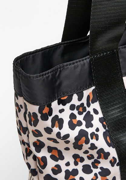 Missy Animal Print Tote Bag with Zip Closure and Double Handle