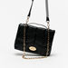 Haadana Quilted Satchel Bag with Metallic Detail and Twist Clasp-Women%27s Handbags-thumbnail-2