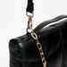 Haadana Quilted Satchel Bag with Metallic Detail and Twist Clasp-Women%27s Handbags-thumbnail-3
