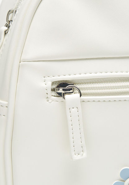 Little Missy Floral Applique Backpack with Adjustable Straps-Girl%27s Backpacks-image-1