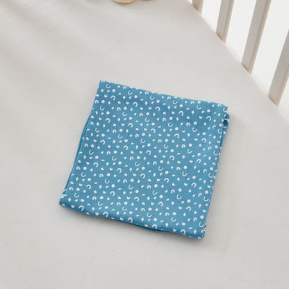 Juniors All-Over Confetti Print Receiving Blanket - 80x80 cms-Receiving Blankets-image-3