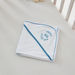 Juniors Embroidered Receiving Blanket with Hood - 80x80 cms-Receiving Blankets-thumbnailMobile-3