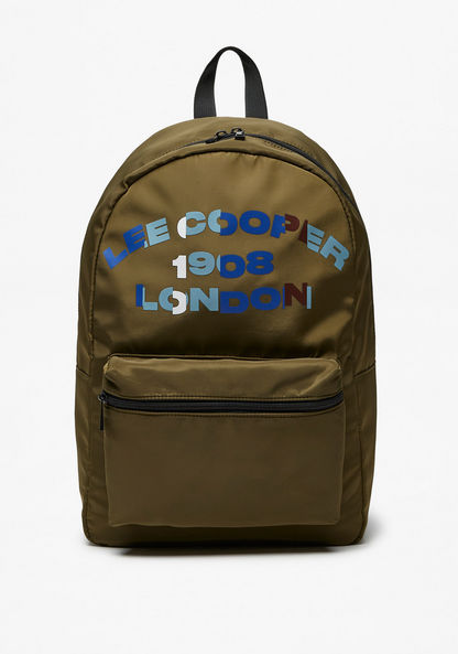 Lee Cooper Printed Backpack with Adjustable Shoulder Straps-Men%27s Backpacks-image-1