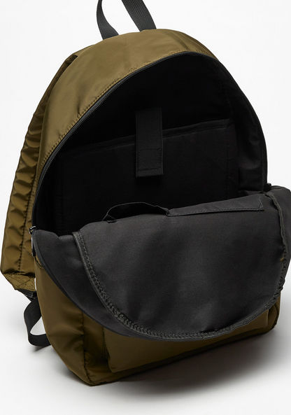 Lee Cooper Printed Backpack with Adjustable Shoulder Straps-Men%27s Backpacks-image-5