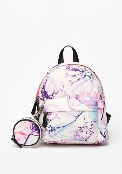 Missy All-Over Print Backpack with Adjustable Straps and Coin Pouch Set-Women%27s Backpacks-image-1
