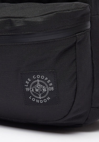 Lee Cooper Textured Backpack with Adjustable Shoulder Straps and Zip Closure-Men%27s Backpacks-image-1