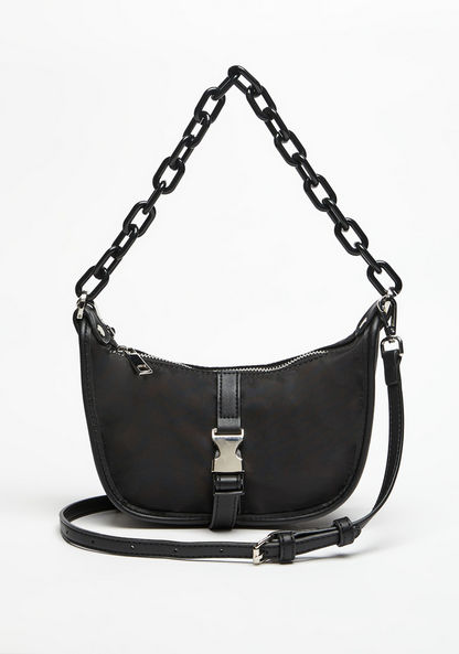 Missy Solid Crossbody Bag with Detachable Strap and Zip Closure-Women%27s Handbags-image-0