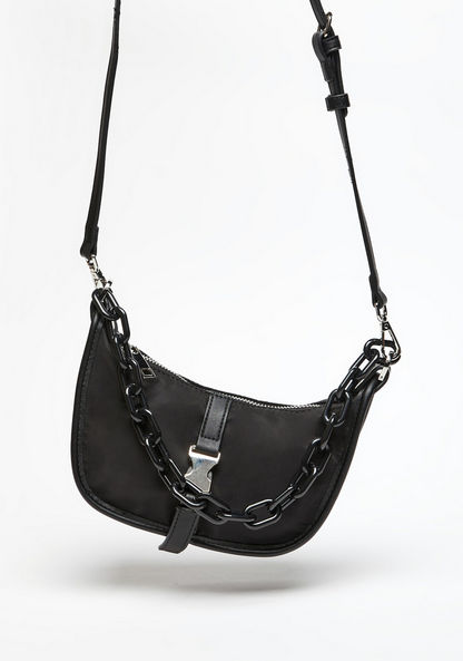 Missy Solid Crossbody Bag with Detachable Strap and Zip Closure-Women%27s Handbags-image-1