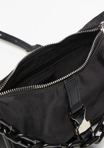 Missy Solid Crossbody Bag with Detachable Strap and Zip Closure-Women%27s Handbags-image-4