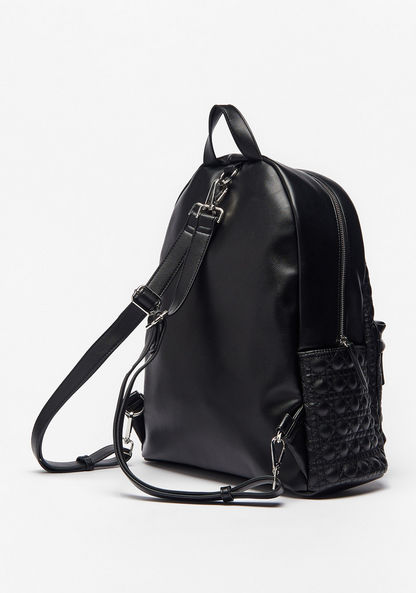 Missy Quilted Backpack with Shoulder Straps and Zip Closure