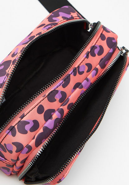 Missy Leopard Print Crossbody Bag with Adjustable Strap and Zip Closure-Women%27s Handbags-image-4