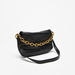 Haadana Padded Shoulder Bag with Chunky Chain Detail and Single Strap-Women%27s Handbags-thumbnailMobile-3