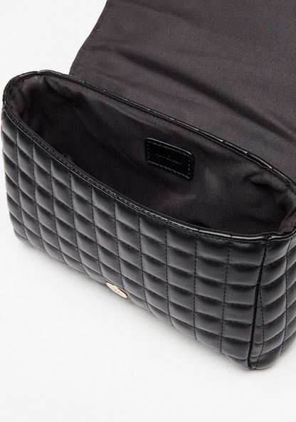 Haadana Quilted Satchel Bag with Chainlink Accent-Women%27s Handbags-image-4