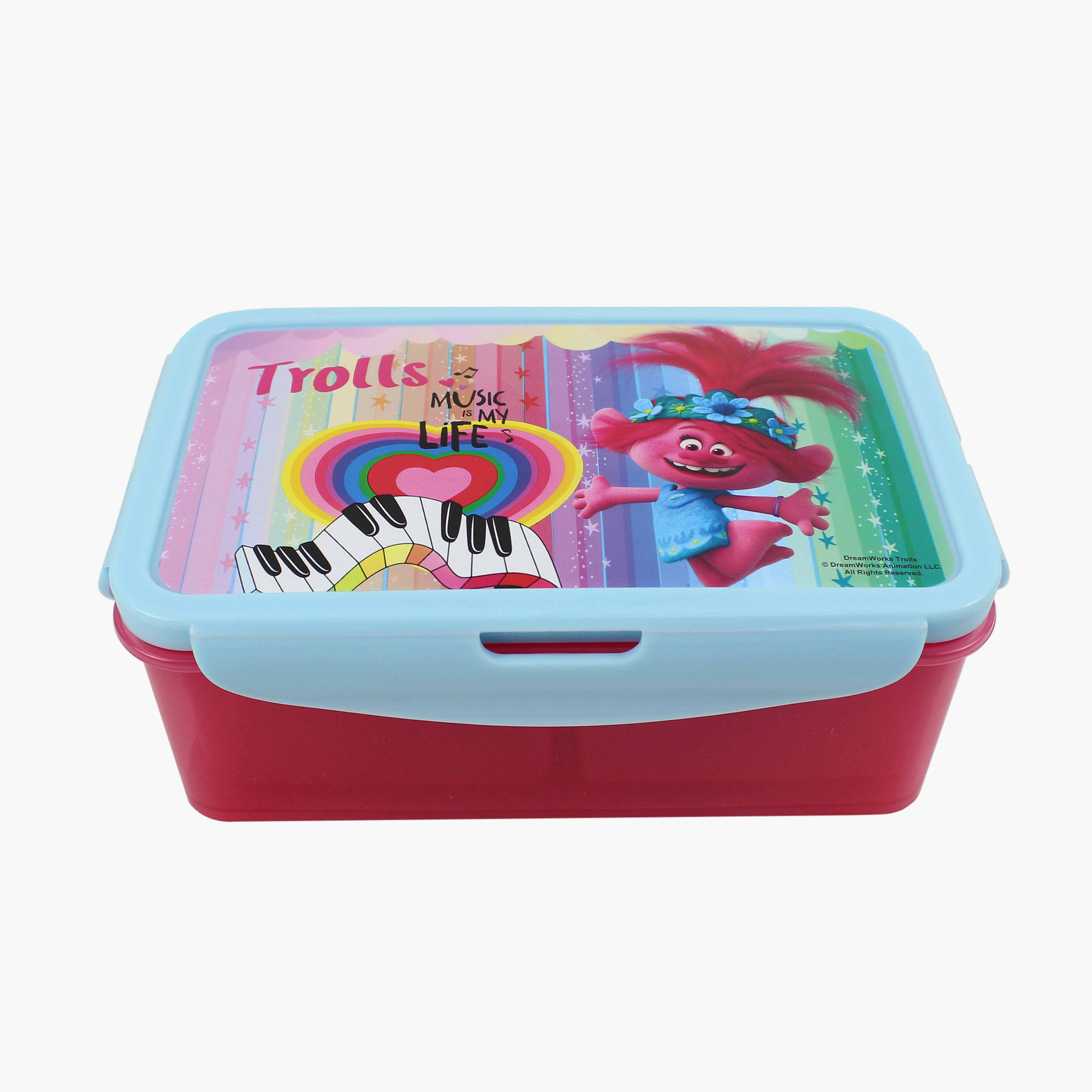 Trolls Music is my Life Print Lunch Box with Clip Lock Lid-school-lunchessentials-lunchboxes-image-1