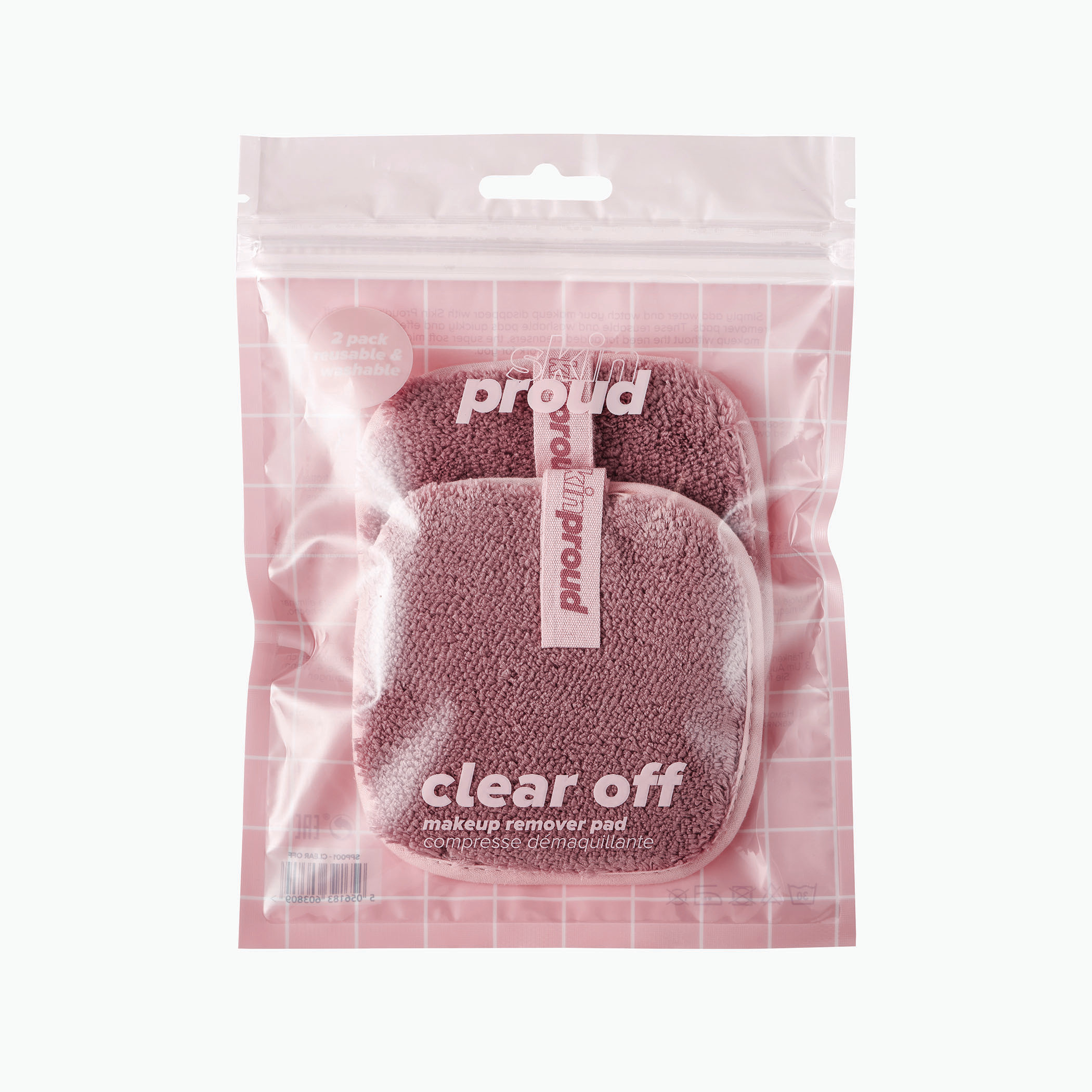 Skin Proud 2-Piece Clear Off Microfibre Pad Set-beautyandpersonalcare-makeup-face-makeupremovers-image-2