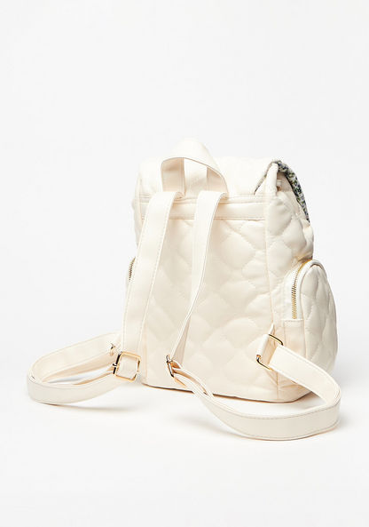 Missy Quilted Backpack with Drawstring Closure and Adjustable Straps