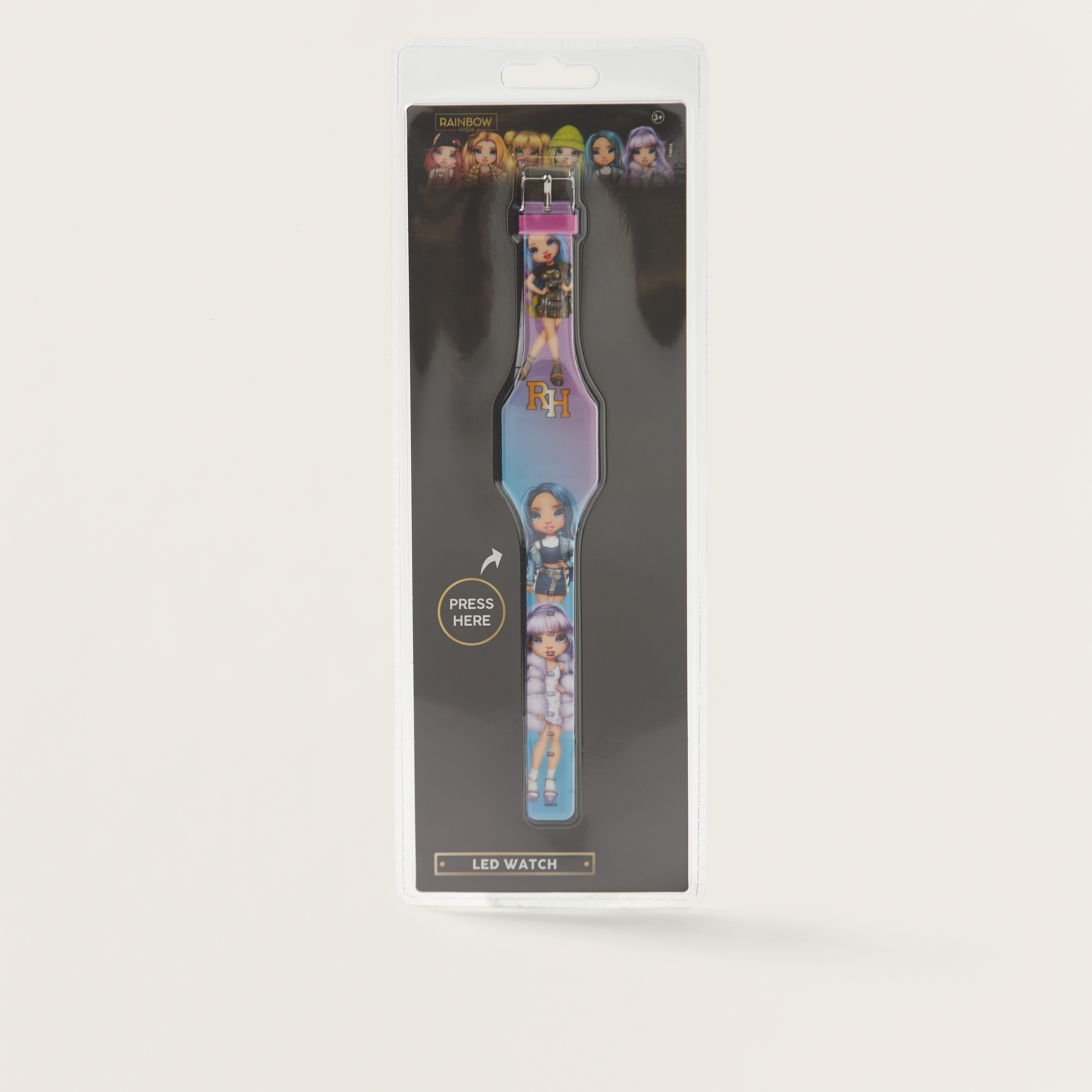 Rainbow High Printed LED Wrist Watch with Pin Buckle Closure-girls-accessories-watches-image-1